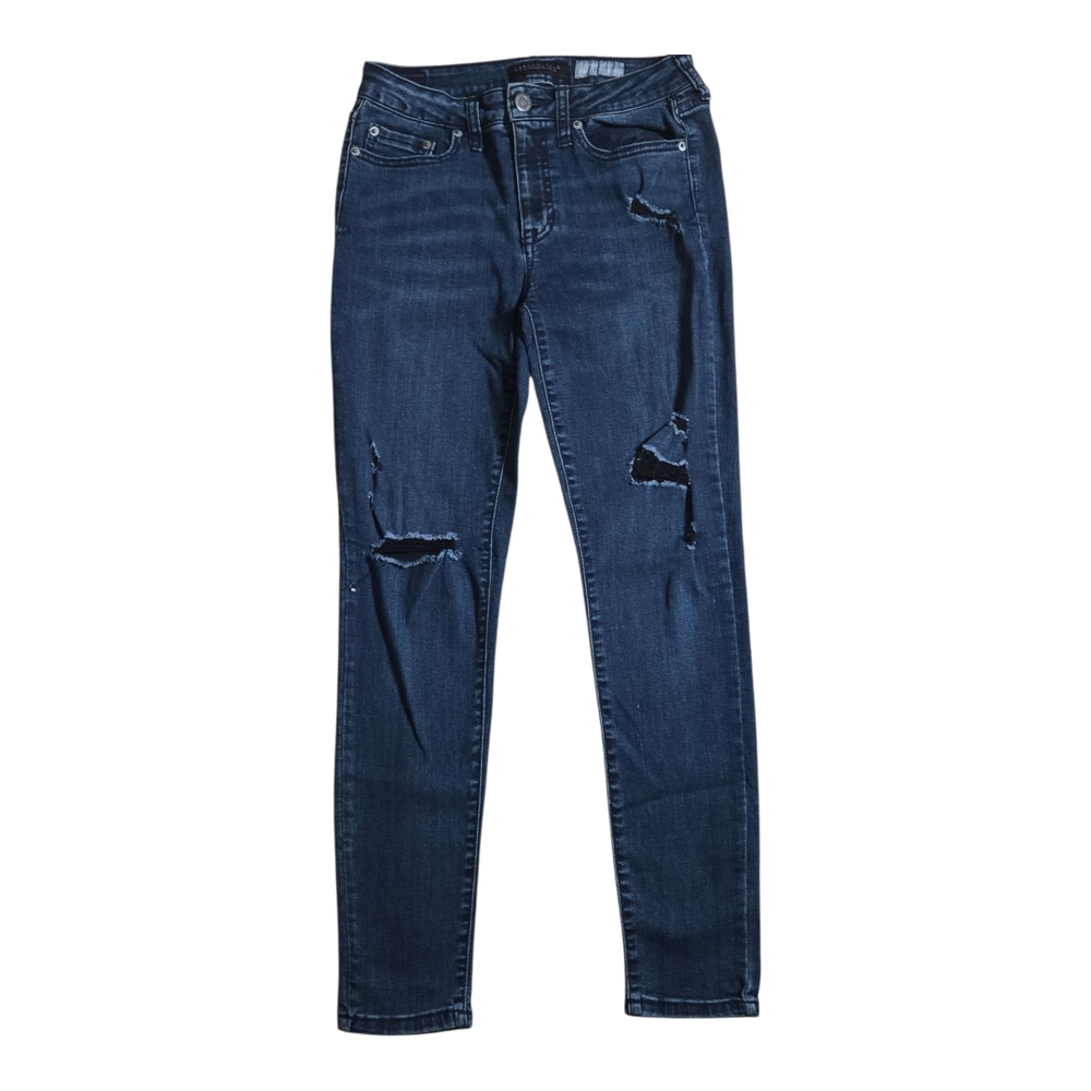 Aeropostale Skinny Distressed Black Jeans